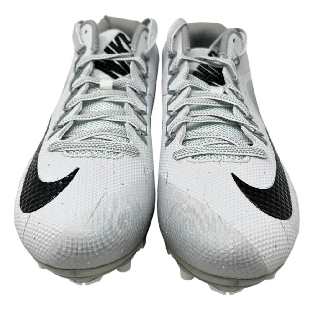 NIKE ALPHA PRO 2 TD WHITE SILVER 719930-101 FOOTBALL CLEATS size  10.5 no box - Picture 3 of 11
